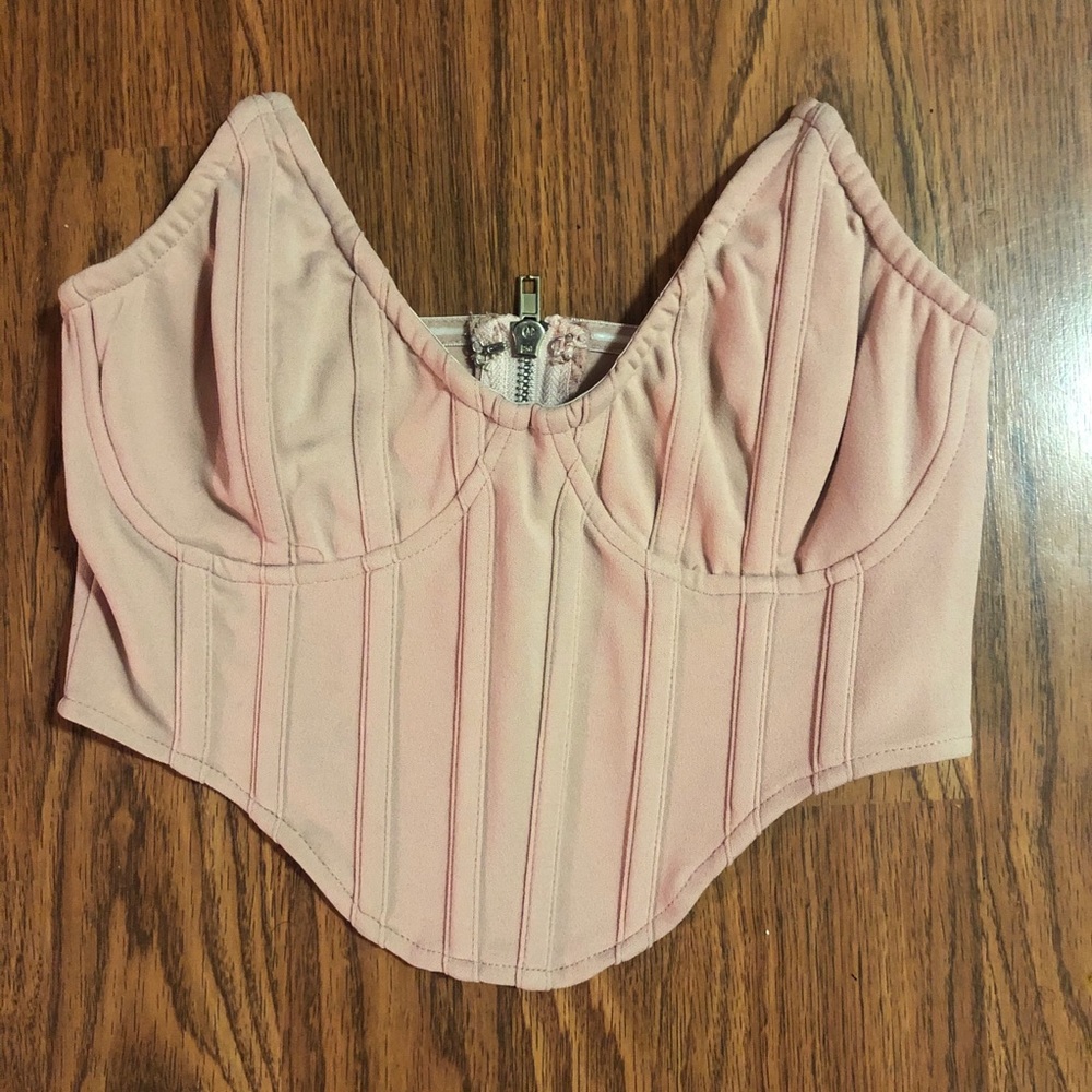 Blush pink corset bandeau